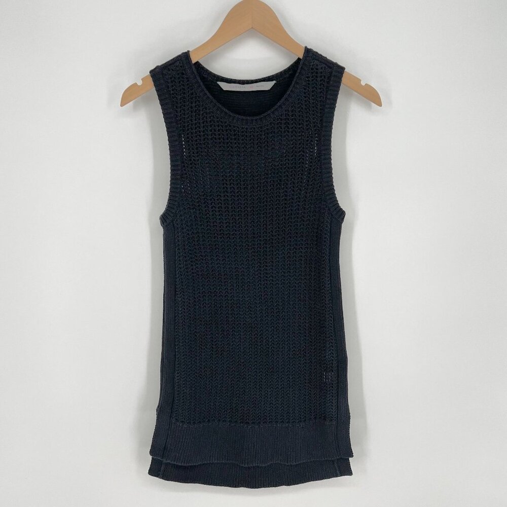 Athleta Women Sleeveless Knit Top Sweater Size XS Navy Blue Pullover Active Wear